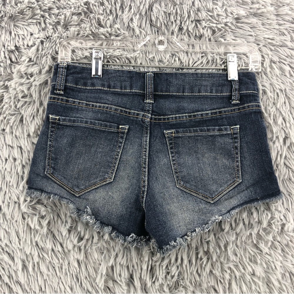 No Boundaries Shorts Womens Size 5 Denim Booty Frayed Hems - Picture 1 of 7